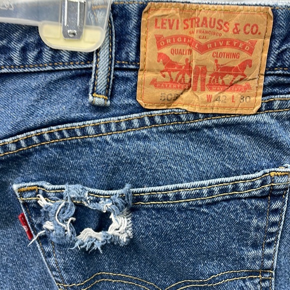 Levi’s 505 vintage jeans men sz 42x30 - Picture 5 of 8